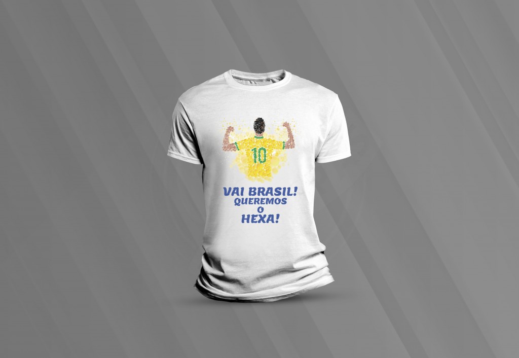 ARTE PARA CAMISETA - COPA DO MUNDO - VAI BRASIL QUEREMOS O HEXA-200