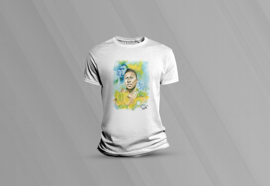ARTE PARA CAMISETA O REI PELÉ-1177