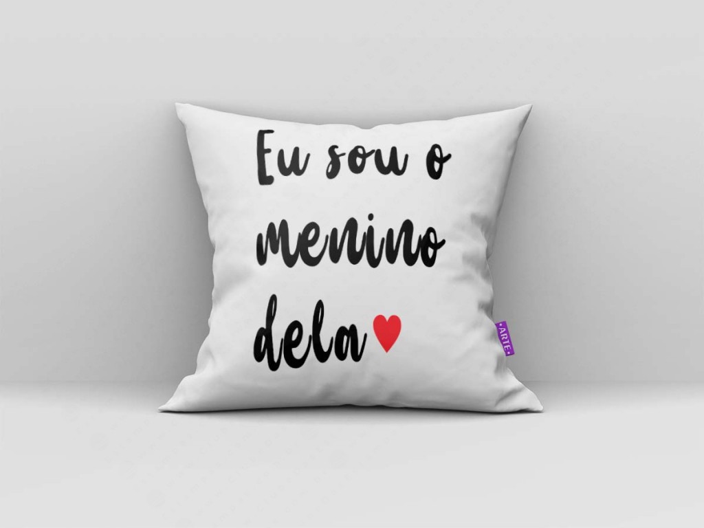 ARTE PARA ALMOFADA EU SOU O MENINO DELA - KIT CASAL RELIGIOSO-4356