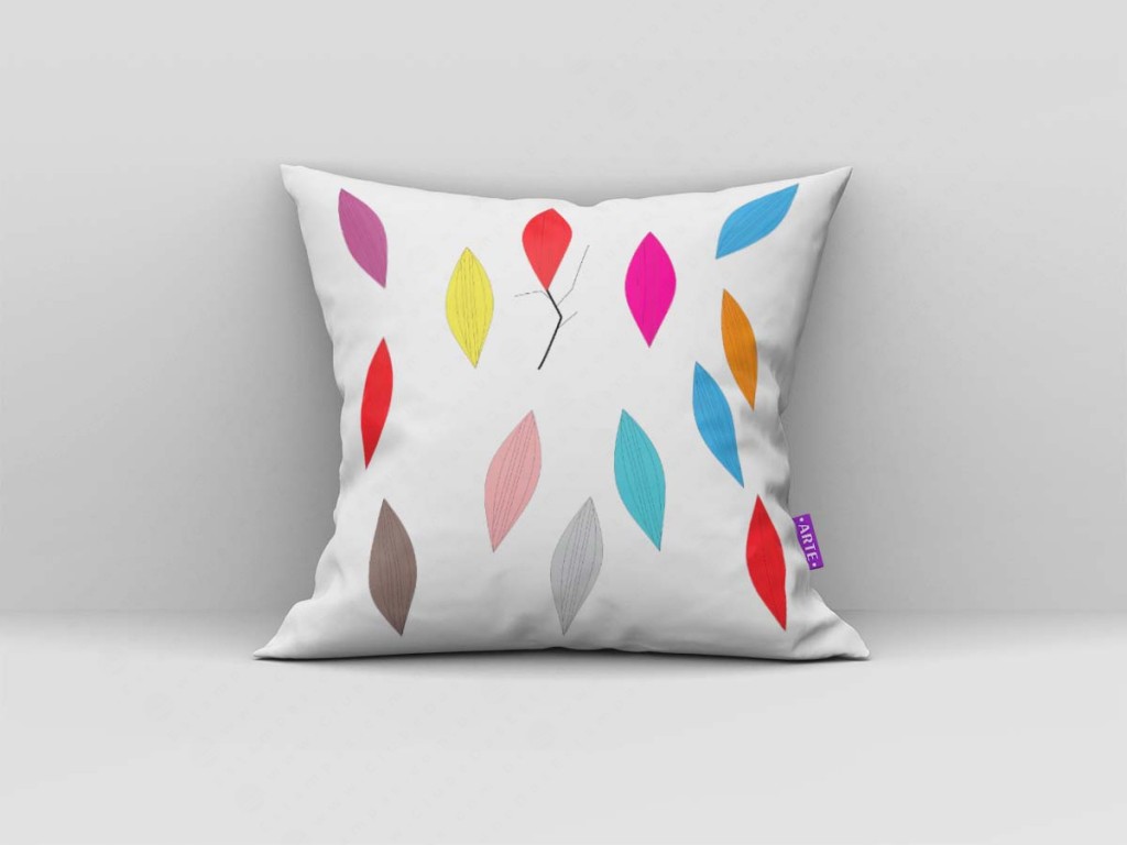 ARTE PARA ALMOFADA - KIT FOLHAS COLORIDAS-4544