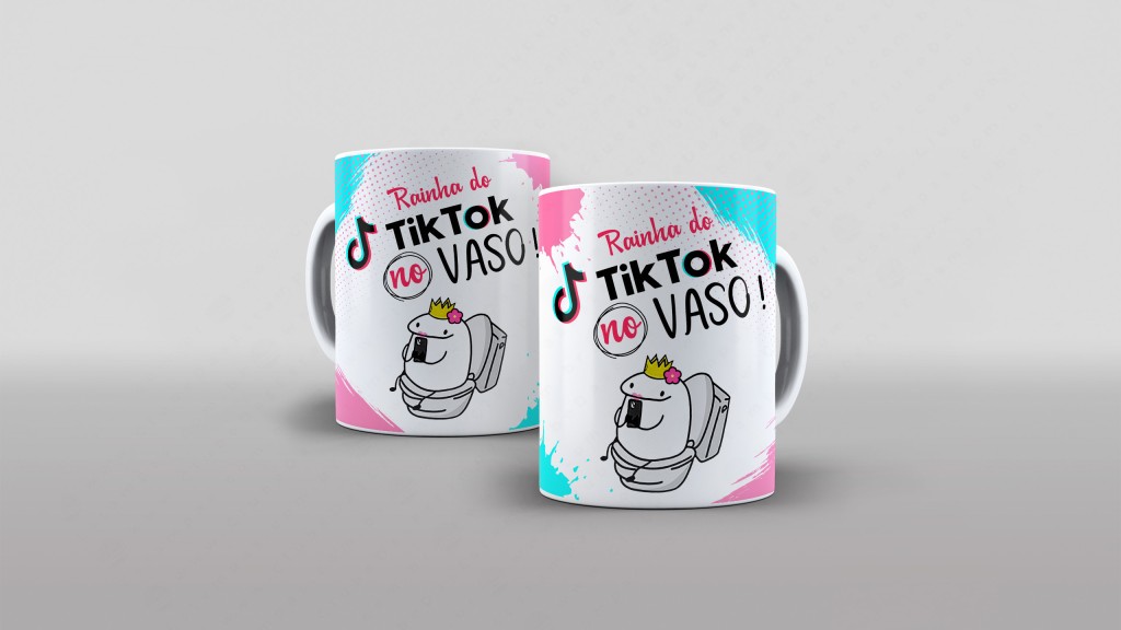 ARTE RAINHA DO TIKTOK NO VASO PARA CANECA CLUBE DAS ESTAMPAS-5985
