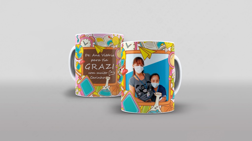 ARTE DEDICADA PROFESSORA COM FOTO ESTAMPA PARA CANECA - CLUBE DAS ESTAMPAS-6114