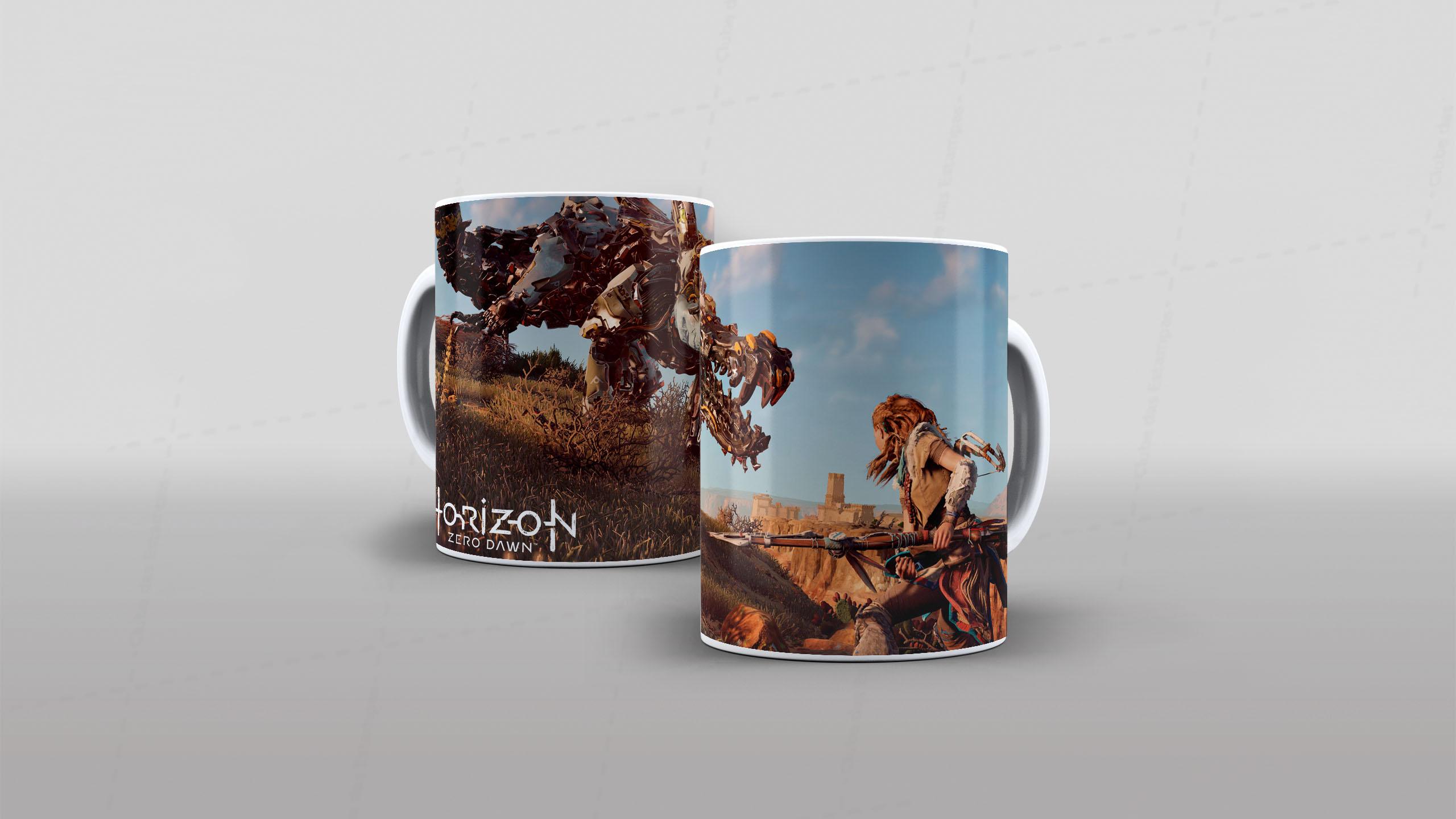 Arte horizon zero dawn tema video-game (7-7401